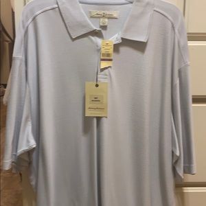 Tommy Bahama Polo - light grey.